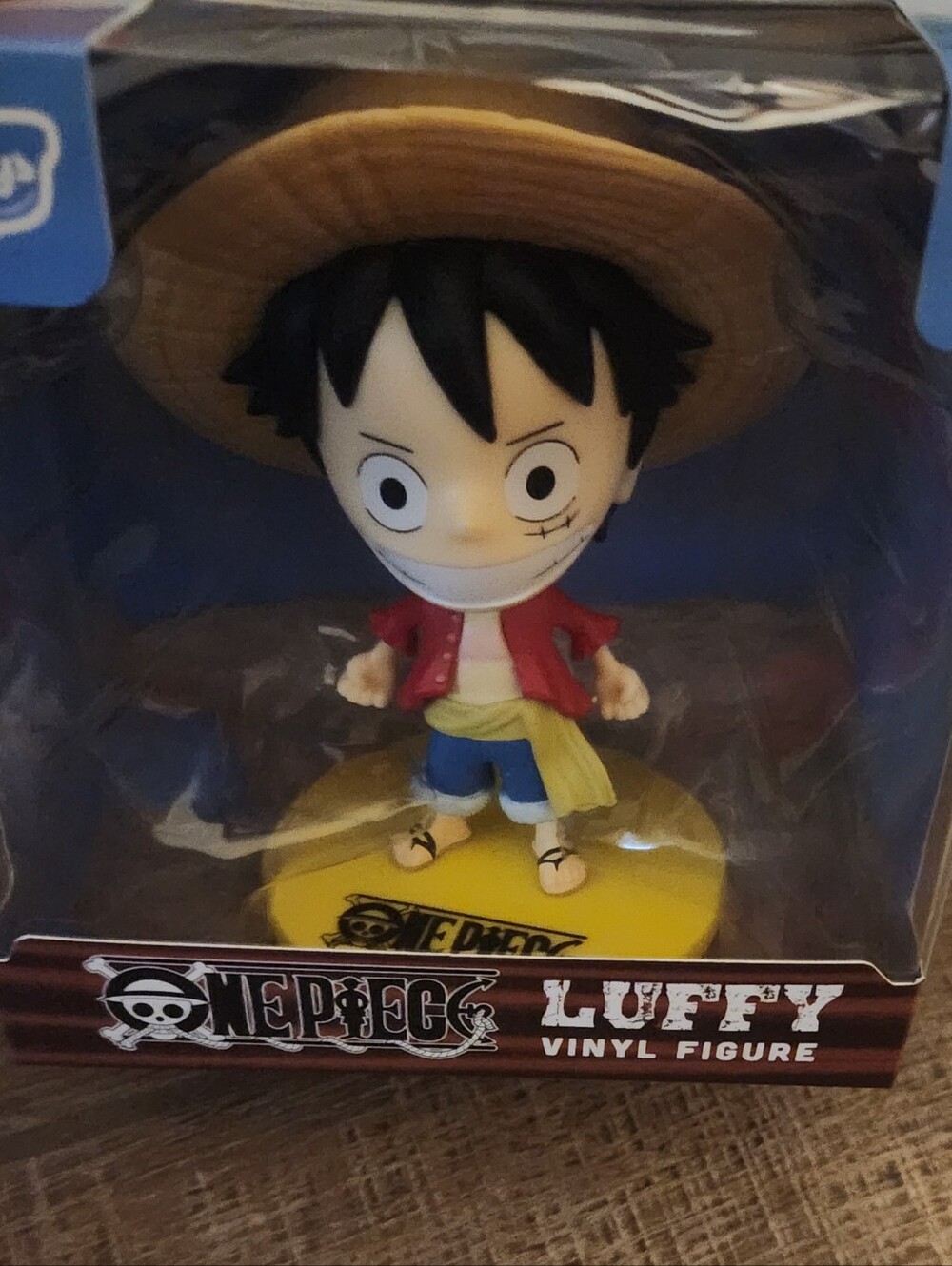 Onepiece Luffy Kids Vinyl Figure - Red Jacket, Yellow Base